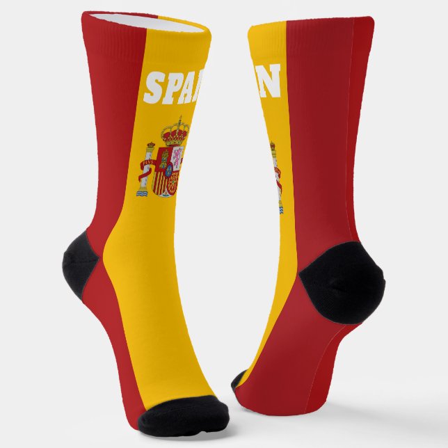 calcetines de la tripulación con bandera de España (Angular)