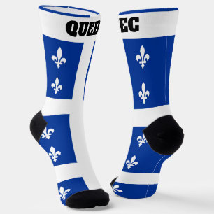 calcetines de la tripulación con bandera de Quebec