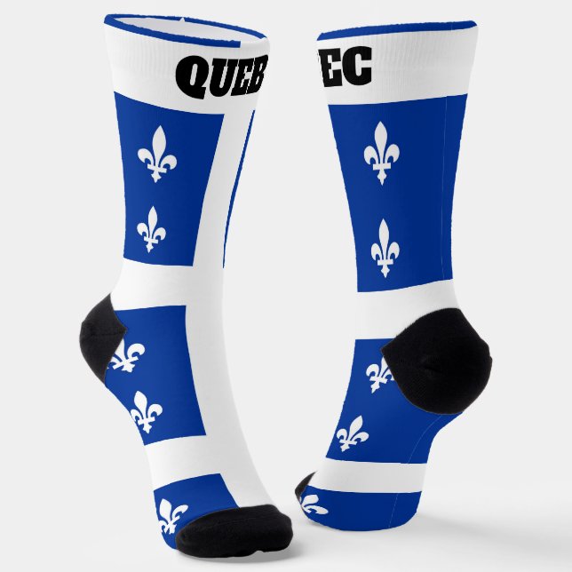 calcetines de la tripulación con bandera de Quebec (Angular)