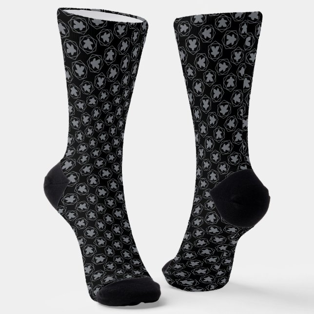 Calcetines de la tripulación de arte gris de cualq (Angular)