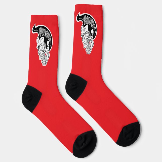 Calcetines de la tripulación de cráneo Psycho (Derecha)