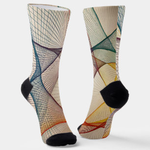 Calcetines de la tripulación de diseño geométrico