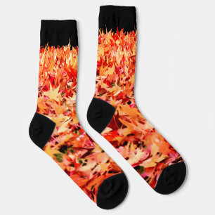 Calcetines de la tripulación de hojas de arce