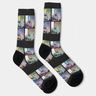 Calcetines de la tripulación de la bicicleta occid