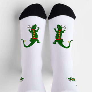 Calcetines de la tripulación de lagartos de Navida