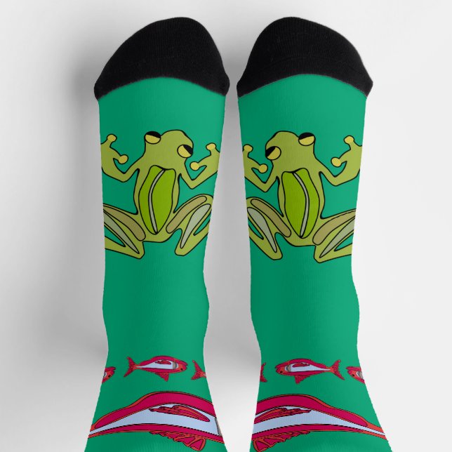 Calcetines de la tripulación de pez rojo (Arriba)