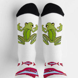 Calcetines de la tripulación de pez rojo