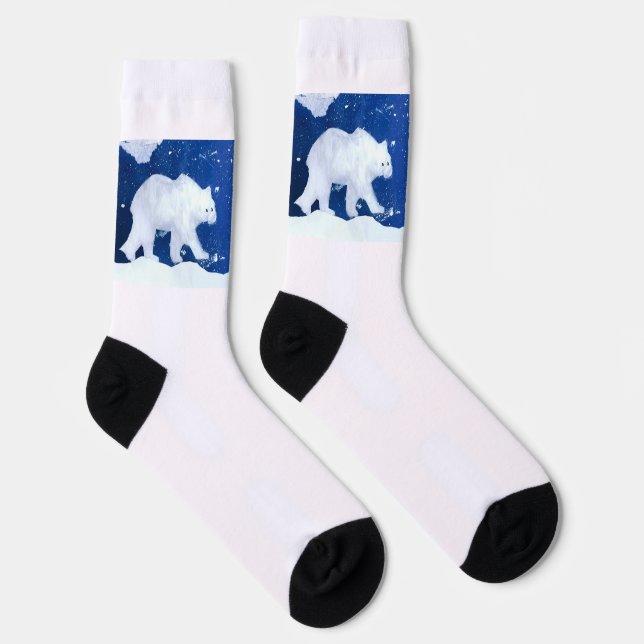 Calcetines de la tripulación del oso polar (Derecha)