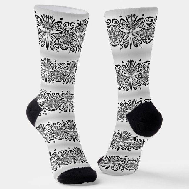 Calcetines de la tripulación del patrón de encaje (Angular)