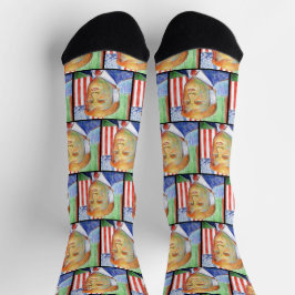 Calcetines de la tripulación Donald Trump Van Gogh
