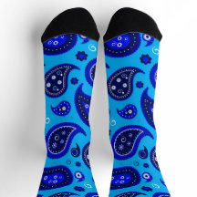 Calcetines de la tripulación- Elegancia Paisley cl