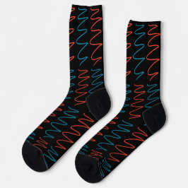 Calcetines de la tripulación "Flux Swirl" - Negro