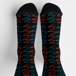 Calcetines de la tripulación "Flux Swirl" - Negro