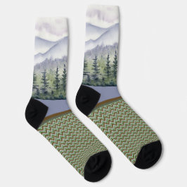 Calcetines de la tripulación forestal de montaña