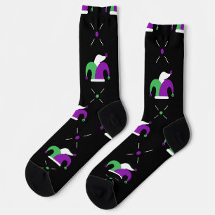 Calcetines de la tripulación Gorra Mardi Gras Jest