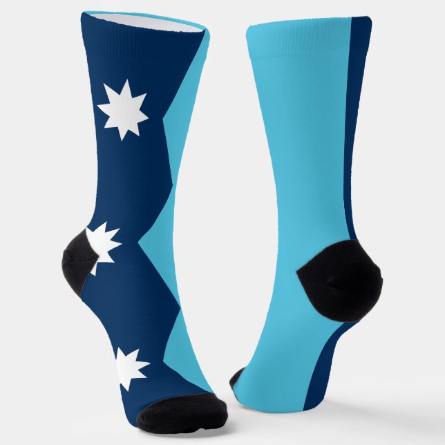 Calcetines de la tripulación masculina con bandera (Angular)