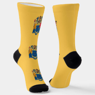 Calcetines de la tripulación masculina con bandera