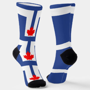 Calcetines de la tripulación masculina con bandera