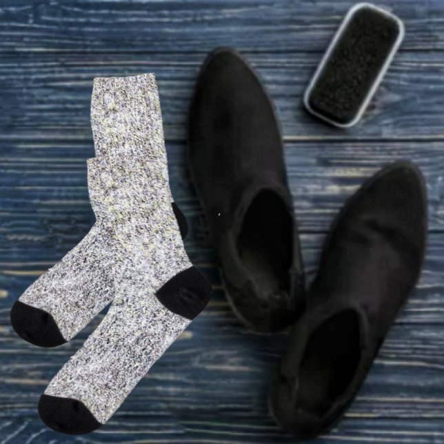 Calcetines de la tripulación negra de granito (Gray never looked so cool, especially with these Granite Black Crew, socks!)