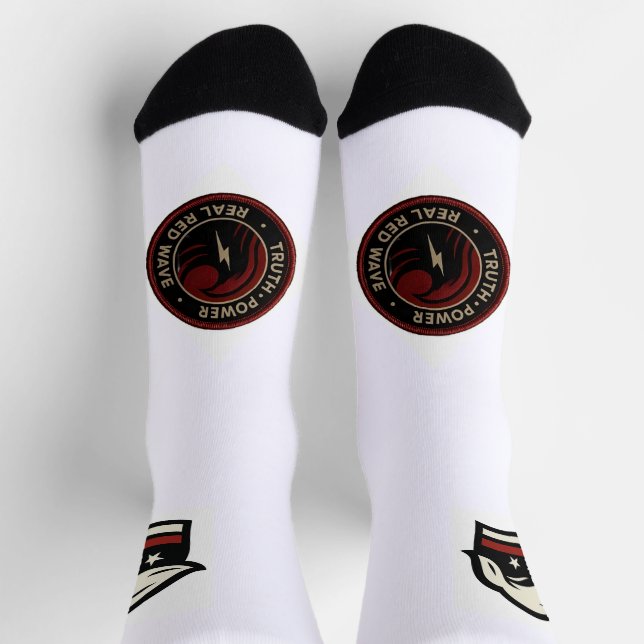 Calcetines de la tripulación patriótica Real Red W (Arriba)