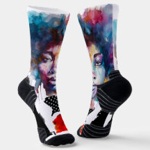 Calcetines de la tripulación RWB negros y hermosos