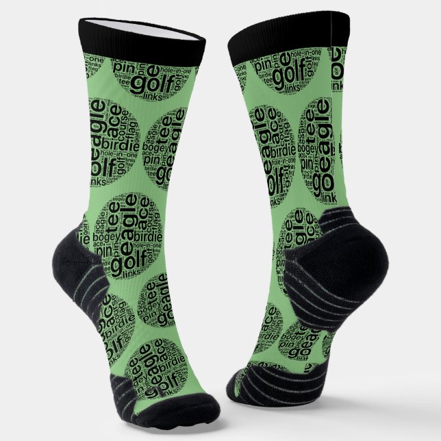 Calcetines de la tripulación temática del golf de  (Angular)