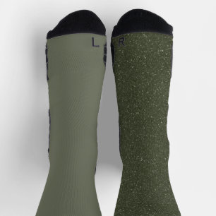 Calcetines de la tripulación verde del personaliza