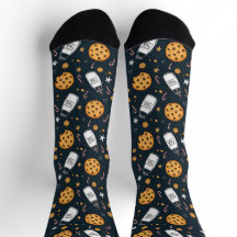 Calcetines de Leche y Galletas Lindos