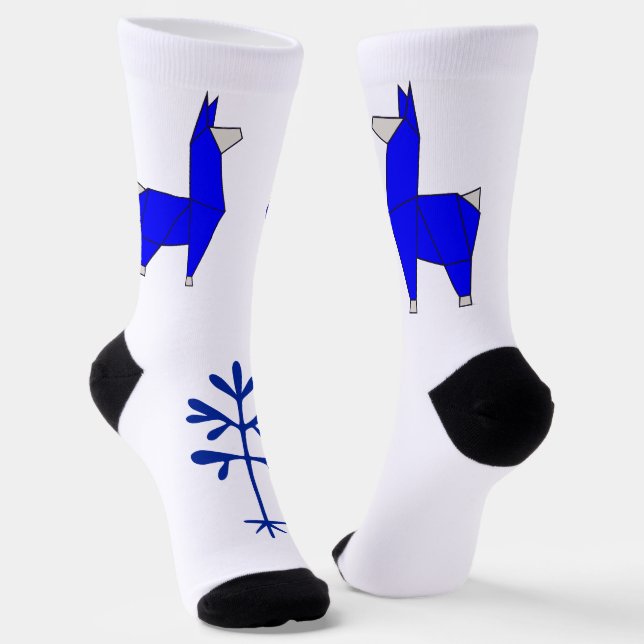 Calcetines de Llama en azul, toma 2