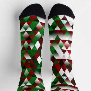 Calcetines de los triángulos rojo y verde