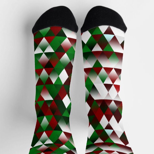 Calcetines de los triángulos rojo y verde (Arriba)