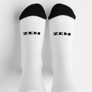 Calcetines de lujo Zen blanco negro hacia adentro