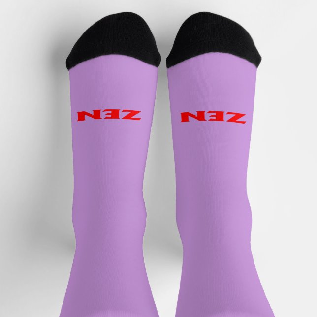 Calcetines de lujo Zen red lilac hacia afuera (Arriba)