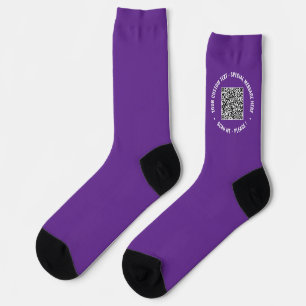 Calcetines de marca con código QR divertido y text
