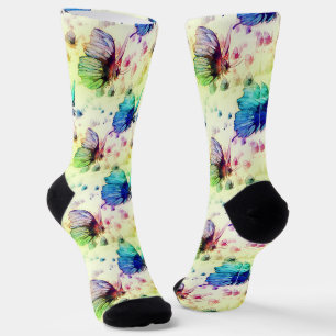 Calcetines de mariposas acuarelas #2