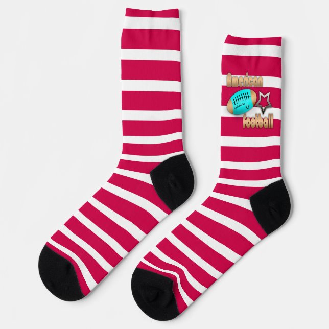 Calcetines de moda fútbol americano de colores (Izquierda)