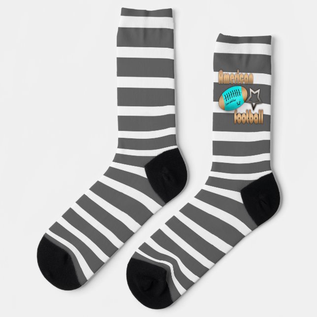 Calcetines de moda fútbol americano de colores (Izquierda)