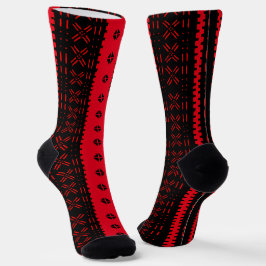 Calcetines De Moda Negra Y Roja Moderna