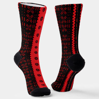 Calcetines De Moda Negra Y Roja Moderna