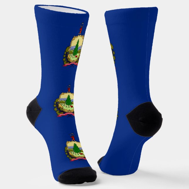 Calcetines de mujer con la bandera de Vermont, EE. (Angular)