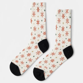 Calcetines de Navidad con copos de nieve