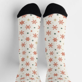 Calcetines de Navidad con copos de nieve