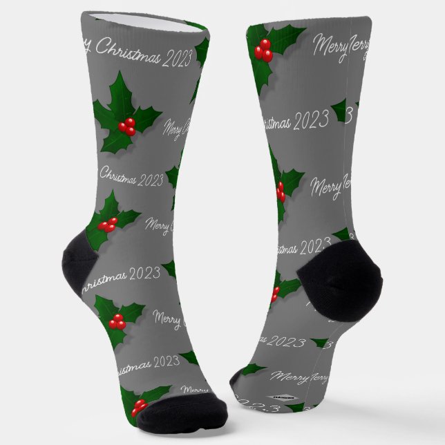 Calcetines de Navidad con texto HAMbyWG (Angular)