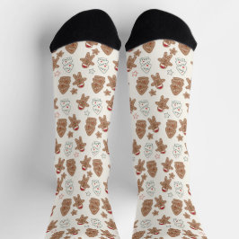 Calcetines de Navidad de hombres de jengibre