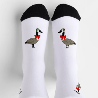Calcetines de Navidad de la tripulación de ganso c