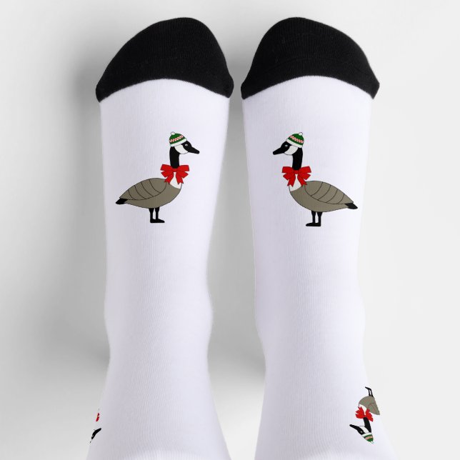 Calcetines de Navidad de la tripulación de ganso c (Arriba)
