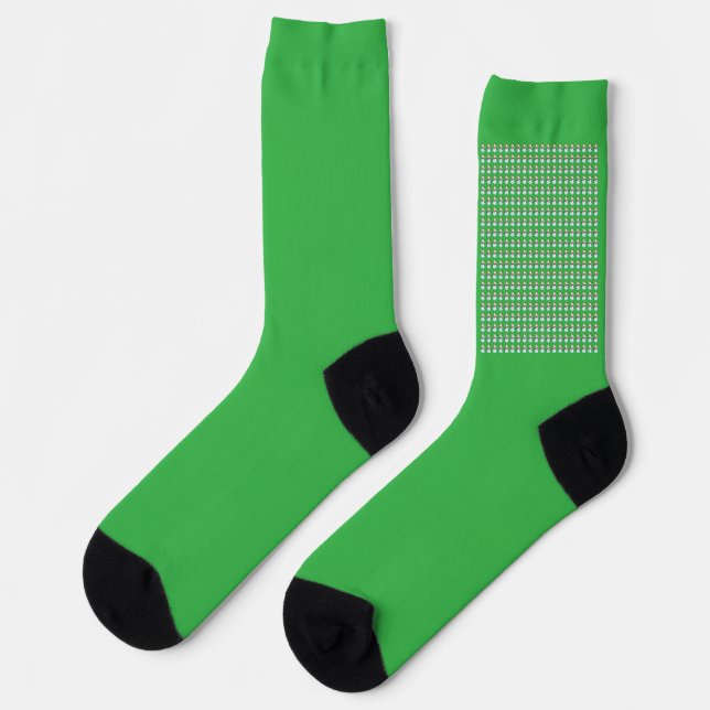 Calcetines de Navidad de muñecos de nieve verdes (Izquierda)