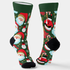 Calcetines de Navidad de Papá Noel Coloridos con N