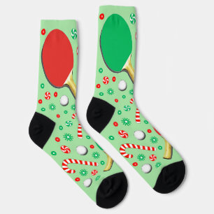 Calcetines de Navidad de tenis de mesa de Ping-Pon