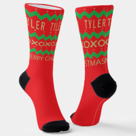 Calcetines de Navidad Diseño Chevron